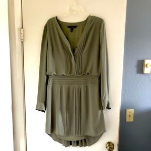 White House Black Market Olive Green Long Sleeve dress
